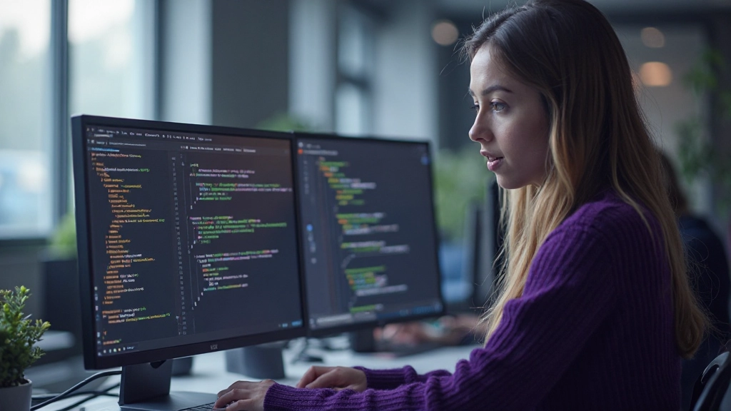 Синтаксис кода Python отображается на мониторе компьютера